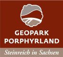 Geopark Porphyrland Sachsen Geopark Porphyrland Logo in Sachsen, geologische Landschaft.