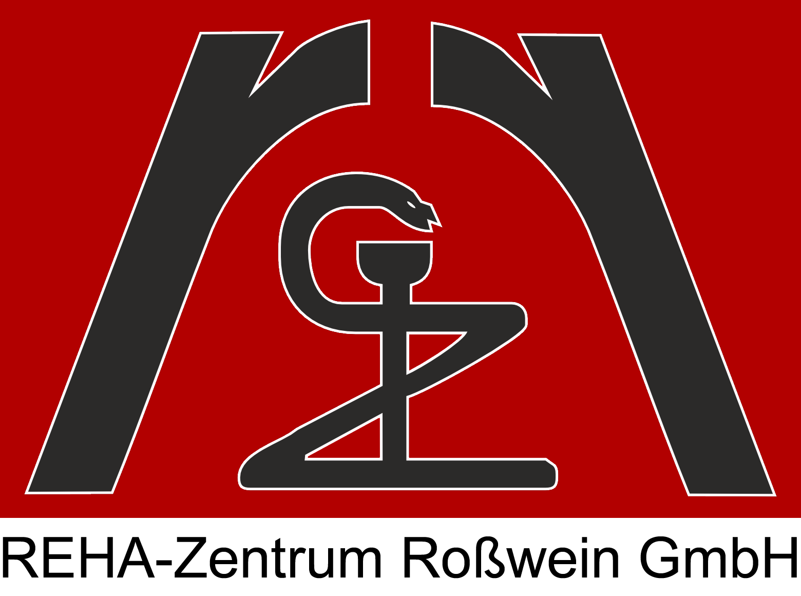 REHA Logo mit medizinischem Symbol REHA Logo mit medizinischem Symbol auf rotem Hintergrund.